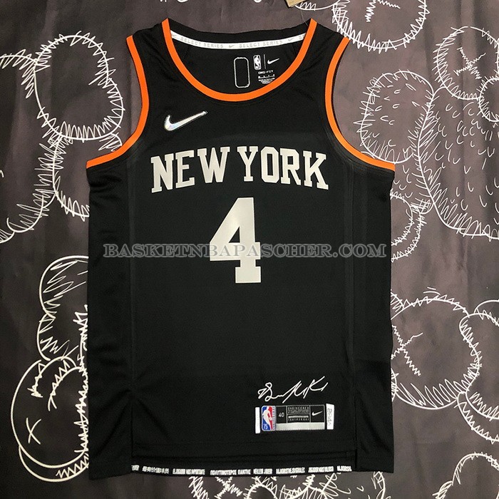 Maillot New York Knicks Derrick Rose NO 4 Select Series Noir